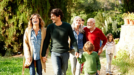 Photo of family walking